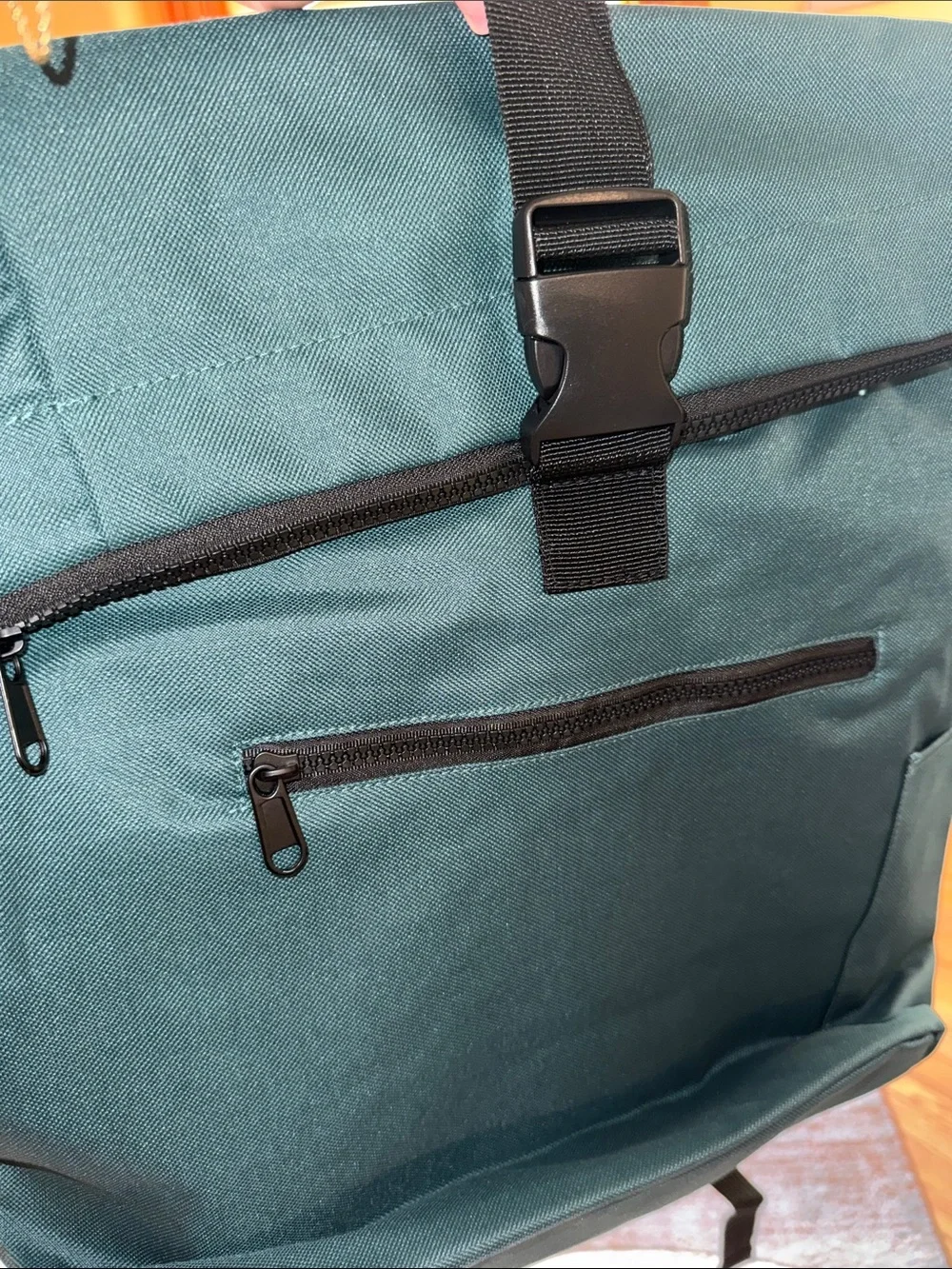 Amari&Ash Roll-Top Teal Backpack
